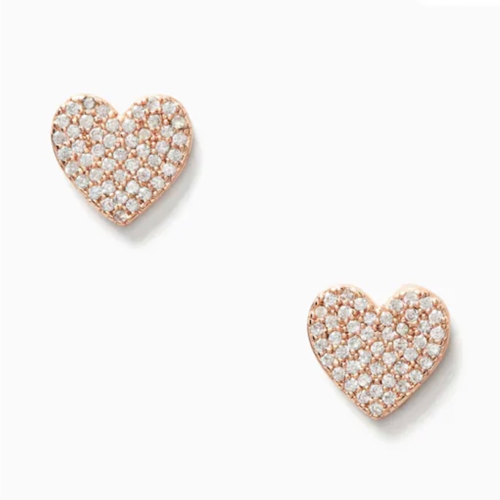 Kate Spade New York Yours Truly Pave Heart Studs